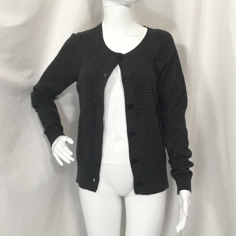 Ann Taylor loft Textured Wool Blend Cardigan (H6)